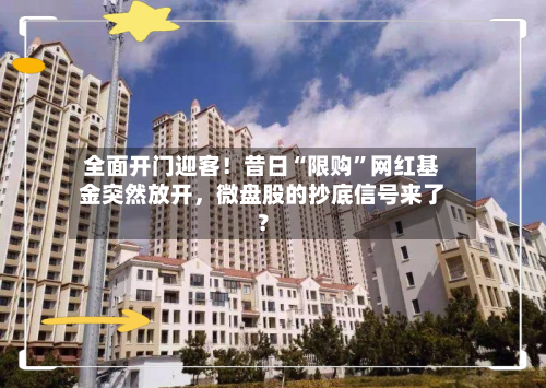 全面开门迎客！昔日“限购”网红基金突然放开，微盘股的抄底信号来了？-第3张图片
