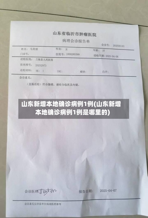 山东新增本地确诊病例1例(山东新增本地确诊病例1例是哪里的)