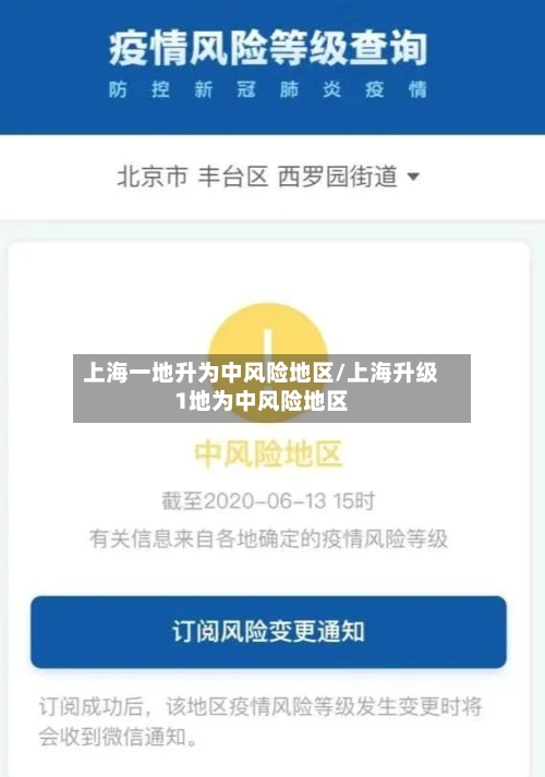 上海一地升为中风险地区/上海升级1地为中风险地区-第3张图片