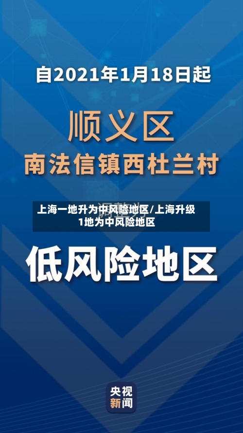 上海一地升为中风险地区/上海升级1地为中风险地区-第2张图片