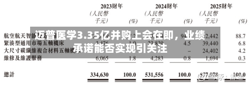 迈普医学3.35亿并购上会在即，业绩承诺能否实现引关注-第1张图片