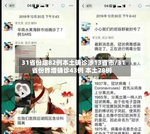 31省份增82例本土确诊涉13省市/31省份昨增确诊43例 本土28例